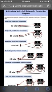 Can I Wire My One 1250rms 2 Ohm Dvc Sub To A Final Impedance Of 2 Ohms Like Shown In The Pic the Four Ohm to Four Ohm Example I Obviously See It