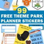 99 Free Theme Park Planner Stickers: Perfect For Disney Throughout Disney Parks Stickers Printable