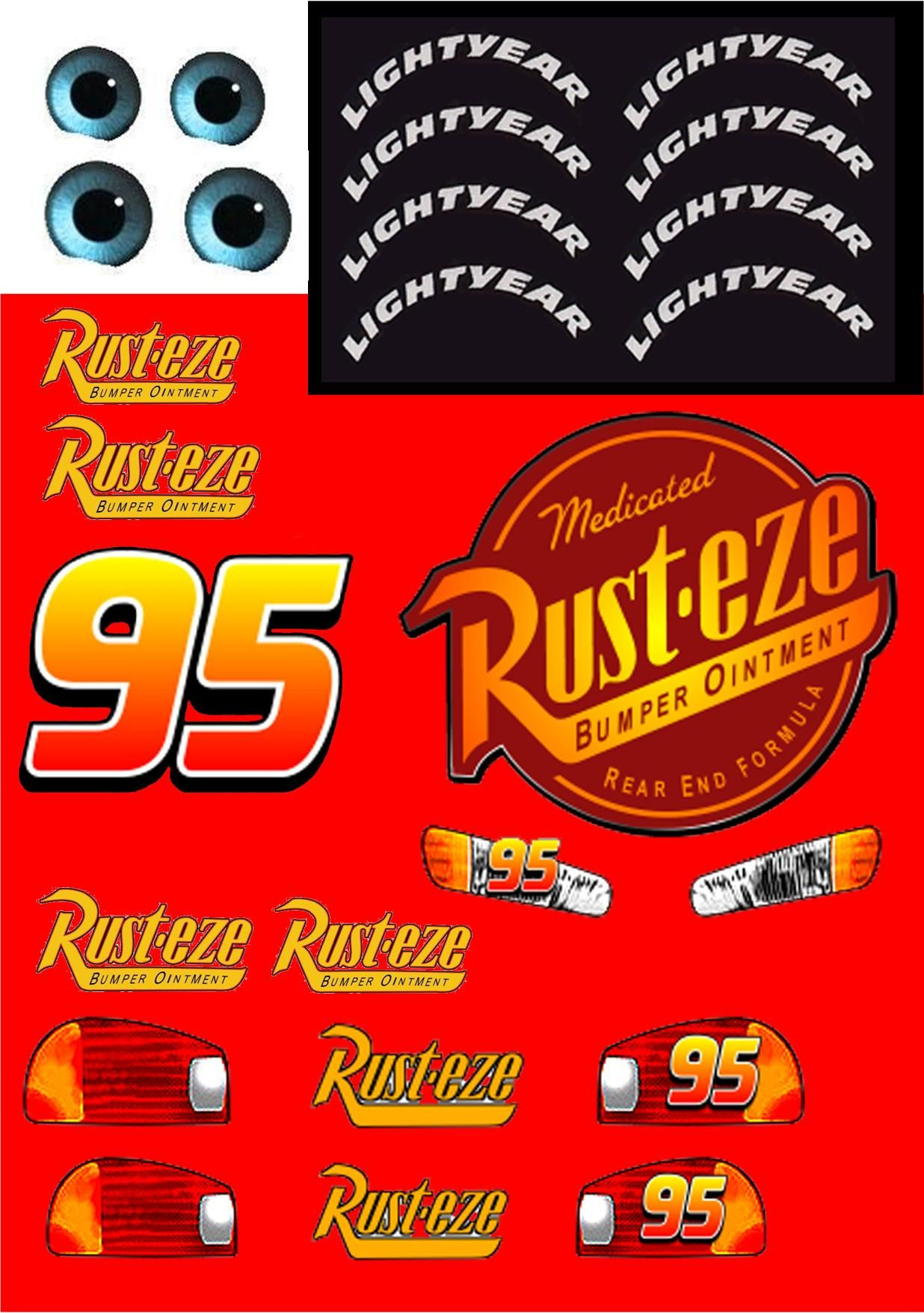 Lightning Mcqueen Decals - 7 Free Pdf Printables | Printablee with regard to Free Printable Disney Cars Stickers