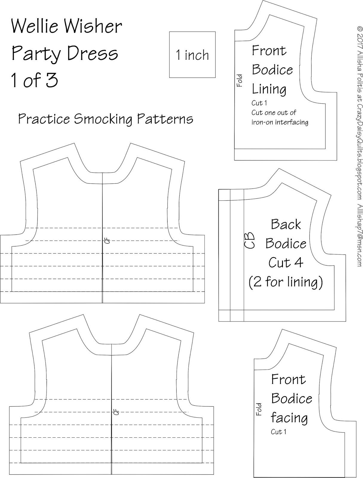 Welliewisher Faux-Smocked Party Dress Pattern throughout Free Printable Doll Clothes Patterns Wellie Wishers