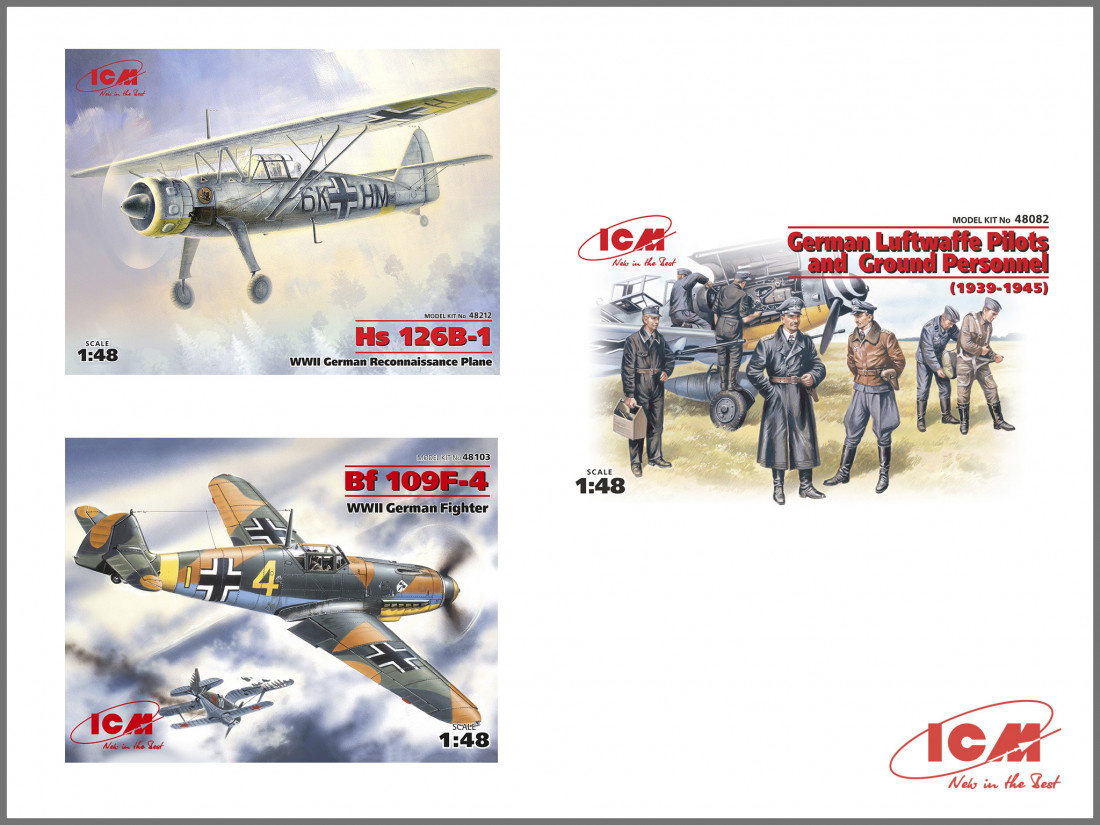 1:48 Luftwaffe Wwii Airfield (2 Kits &amp;amp; 7 Figures) with Free Printable Ww2 German Decals For 1/48 Scale Models