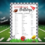 2024 University Of Georgia Printable Football Schedule Uga Pertaining To Georgia Bulldogs 2024 Free Printable Schedule