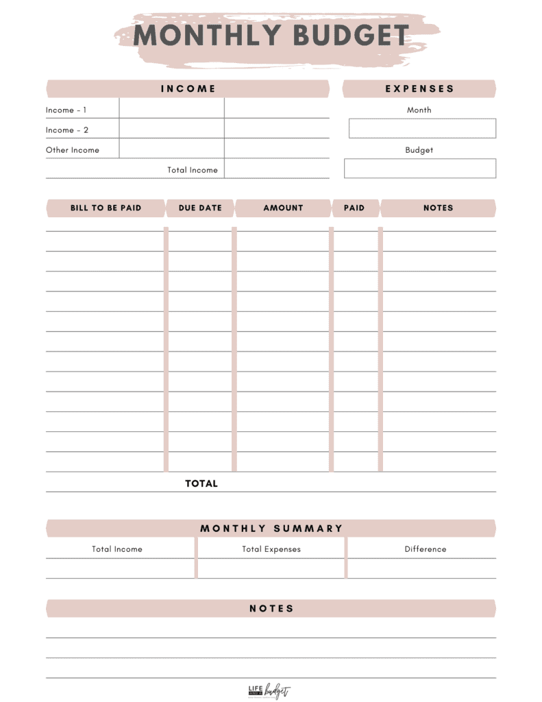 27 Free Printable Budget Templates To Use In 2024! with Blank Free Printable Low Income Budget Beginner Printable Budget Worksheet