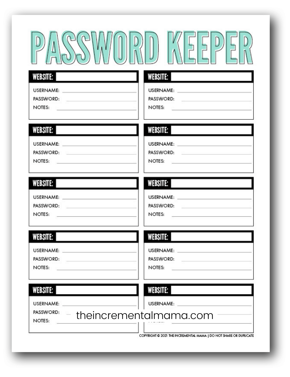 7 Free Printable Password Keeper Printables To Download Instantly for Printable Password Log App Free Download