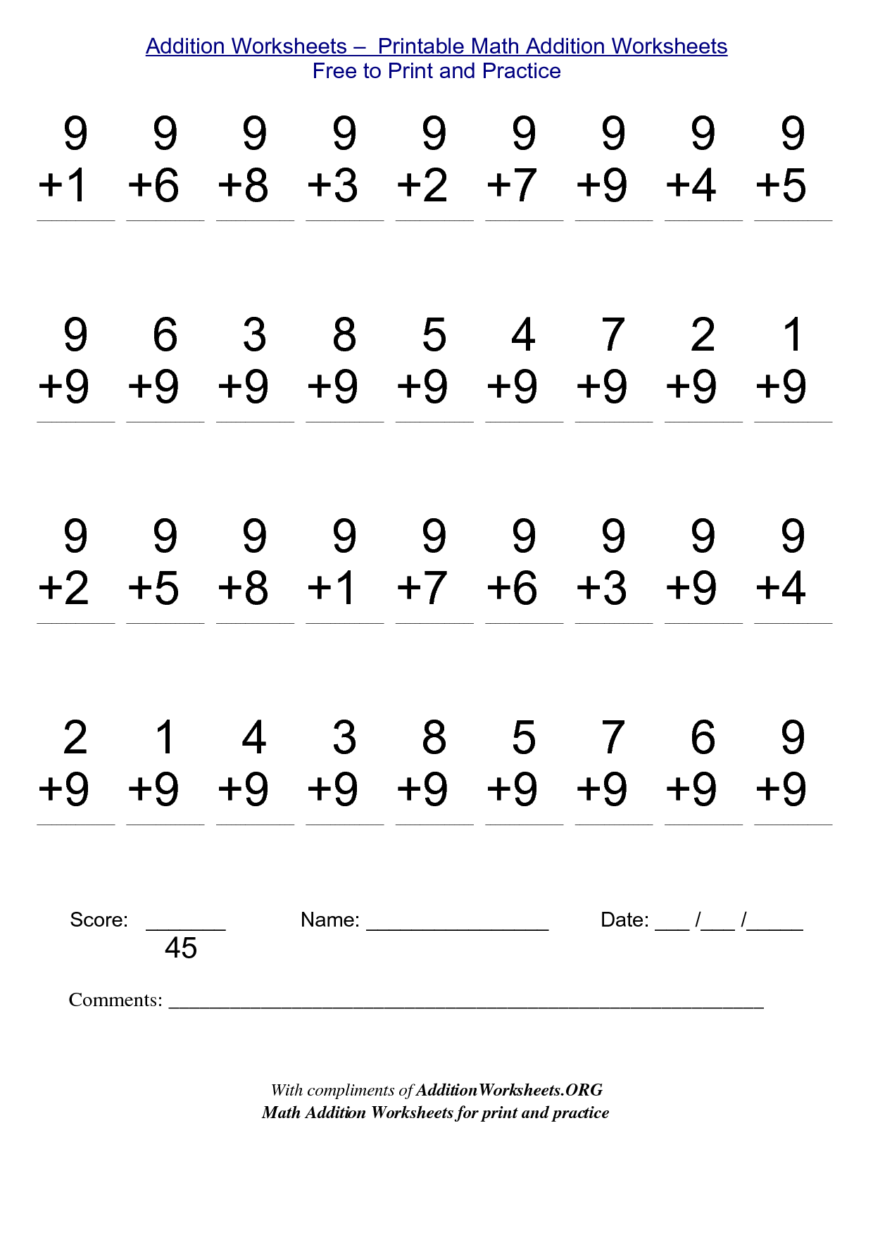 Alot Search regarding Free Printable Math Worksheets