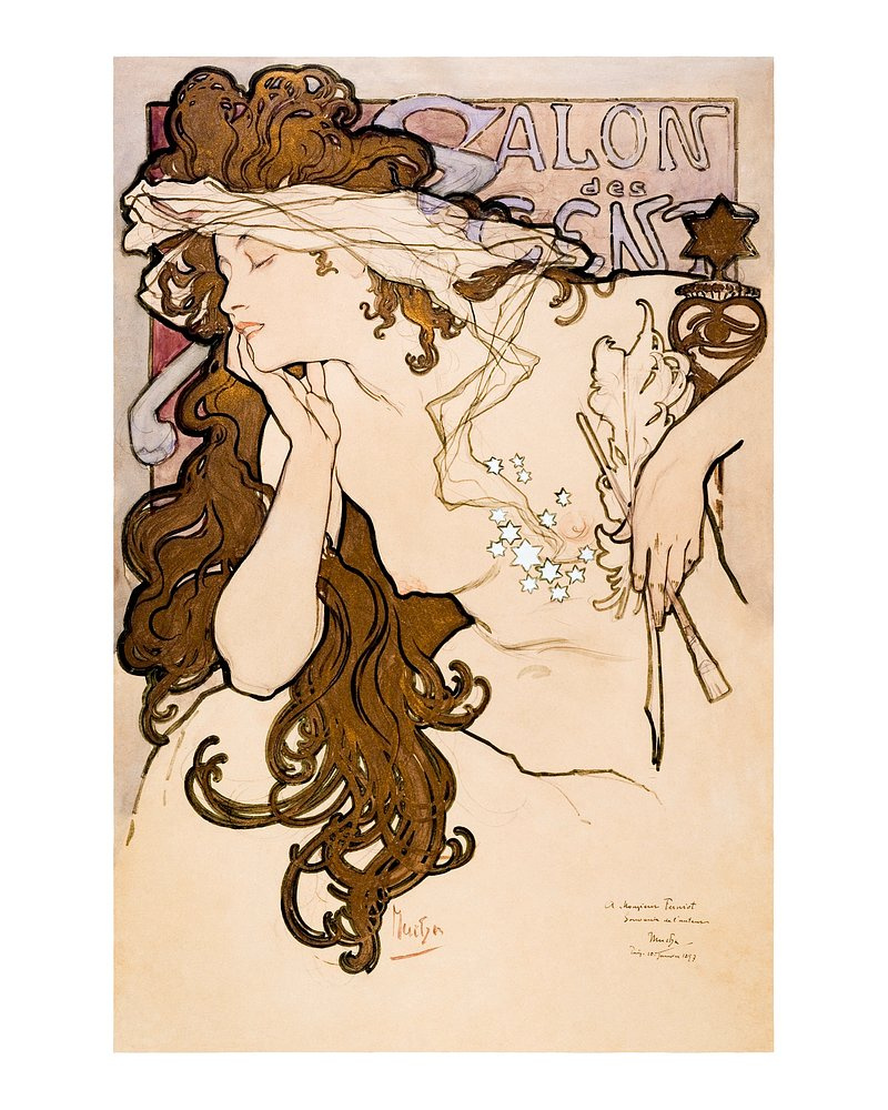 Art Nouveau Art Prints | Free Printable Wall Art, Canvas Art inside Alphonso Mucha Free Downloads Prints Printable Free