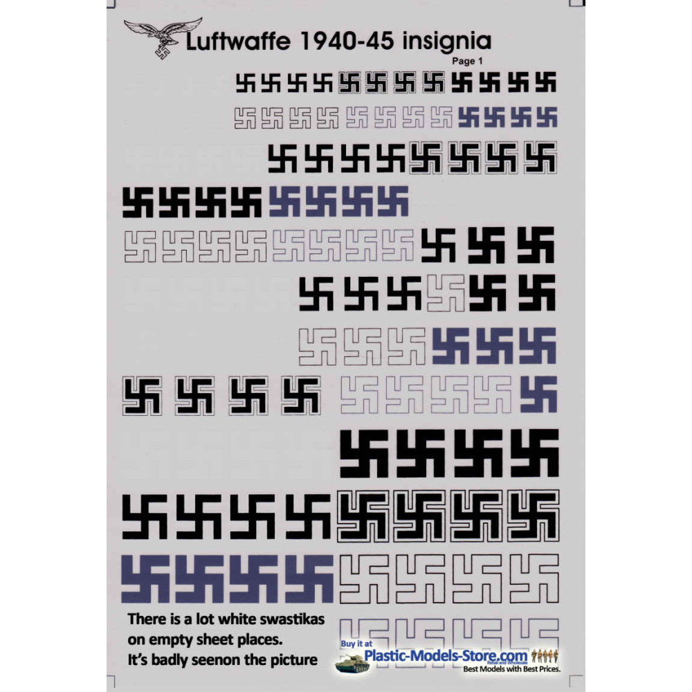 Decal 1/48 For Luftwaffe 1939-1945. German Signs Wwii Decals Set 1/48 Print Scale 48-007 for Free Printable Ww2 German Decals For 1/48 Scale Models