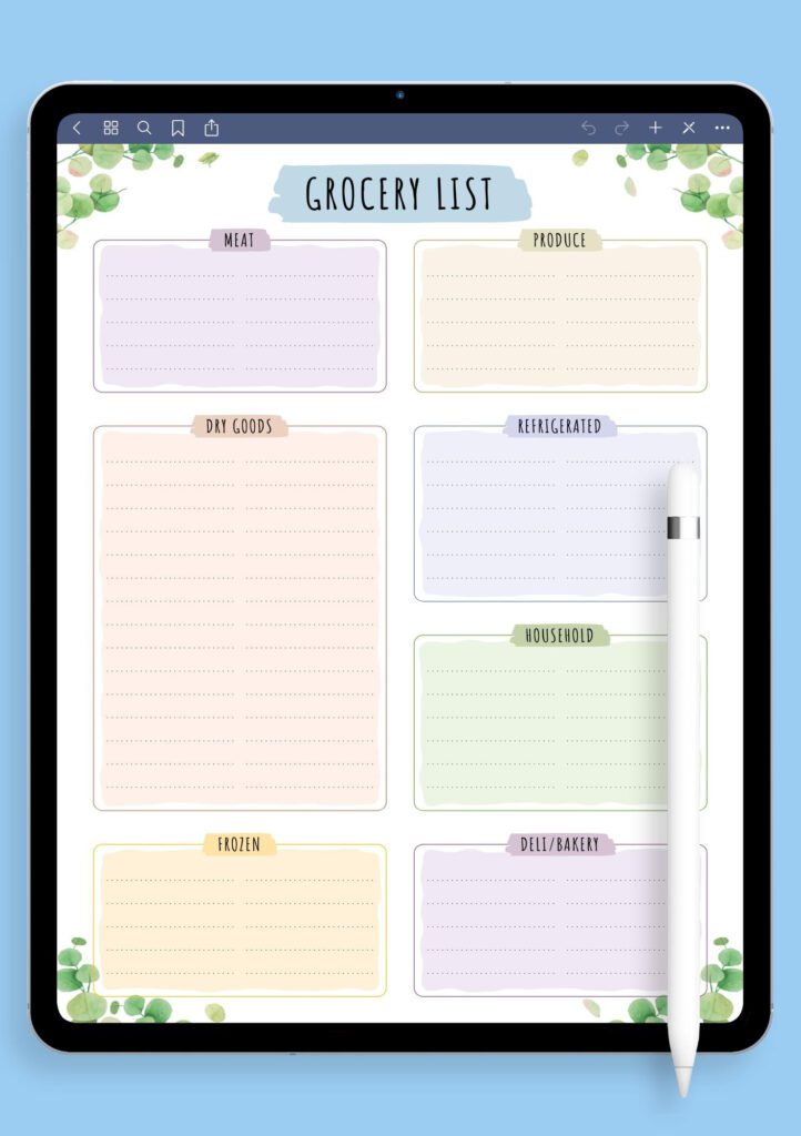 Happy Planner Printables Free Mini Size Shopping List FREE Printables Happy Planner Printables Free Mini Size Shopping List FREE Printables