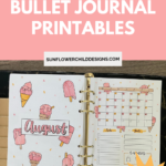 Free Bullet Journal Printables 25+ Pages With Doodles — Sunflower Within Free Printable Bullet Journal Book Journal