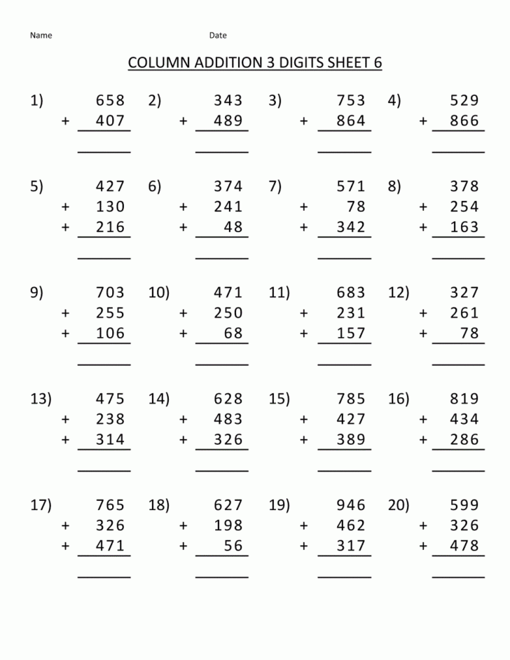 Free Printable Math Sheets