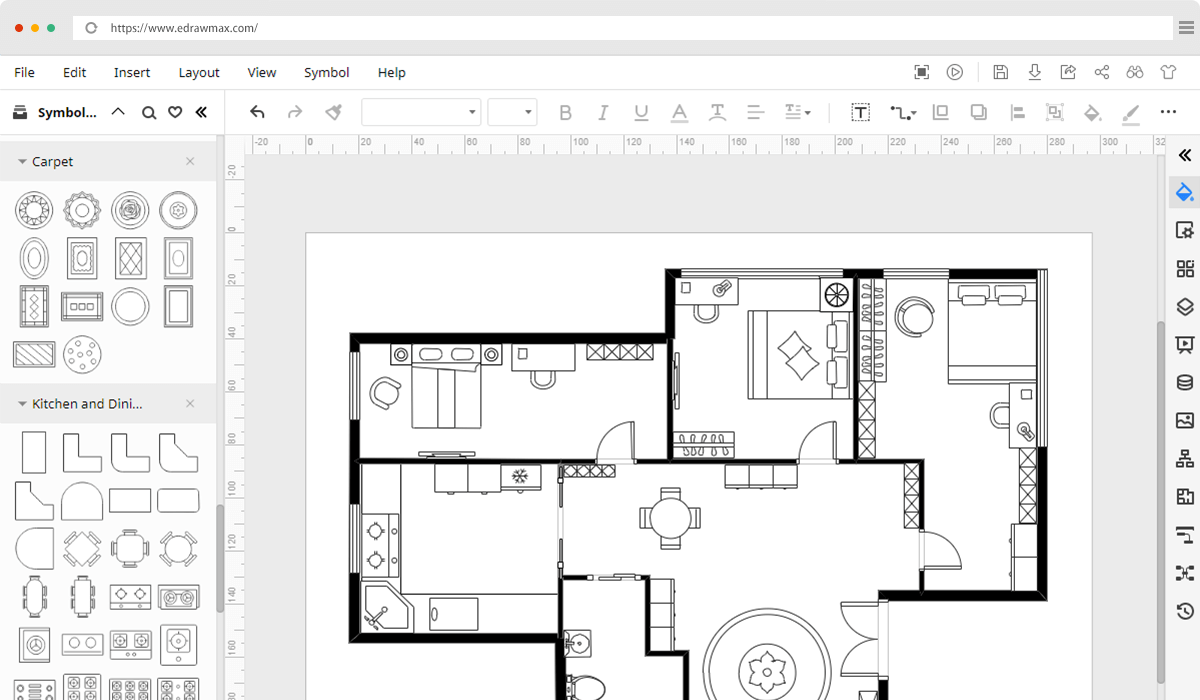 Free Online Floor Plan Creator | Edrawmax Online within Free Printable DIY House Blueprints