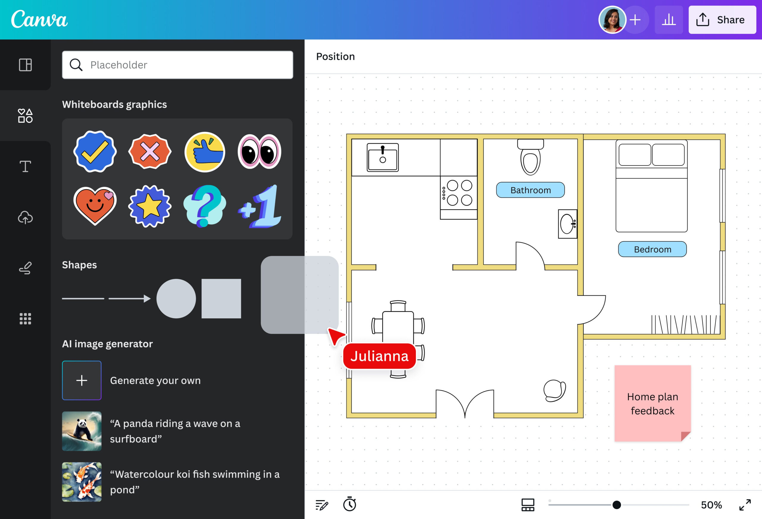 Free Online House Plan Creator | Canva for Free Home Printable Blueprint Designer