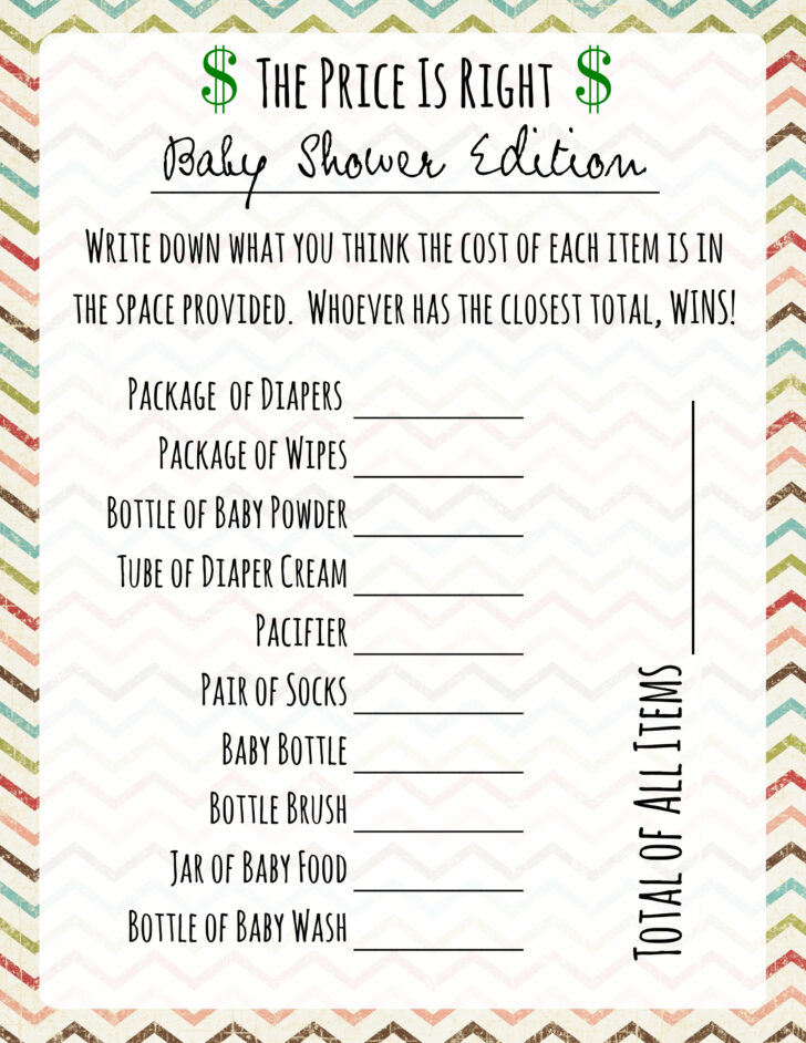 Free Printable Baby Shower Games