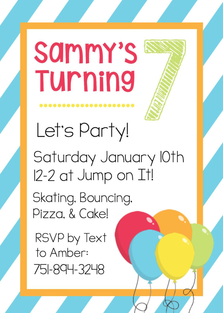 Free Printable Birthday Invitations