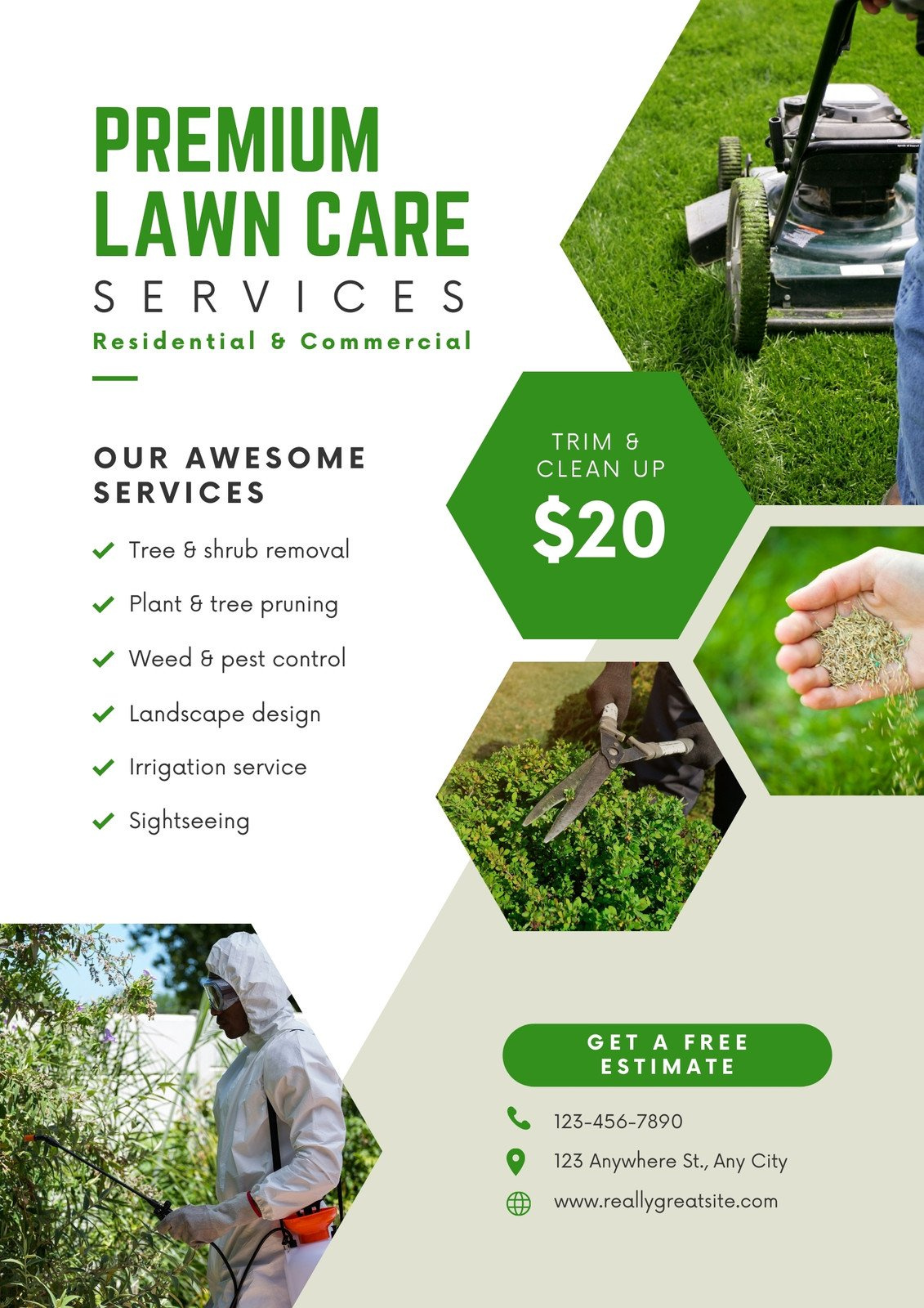 Free Printable, Customizable Landscaping Flyer Templates | Canva in Free Printable Yard Work Flyers