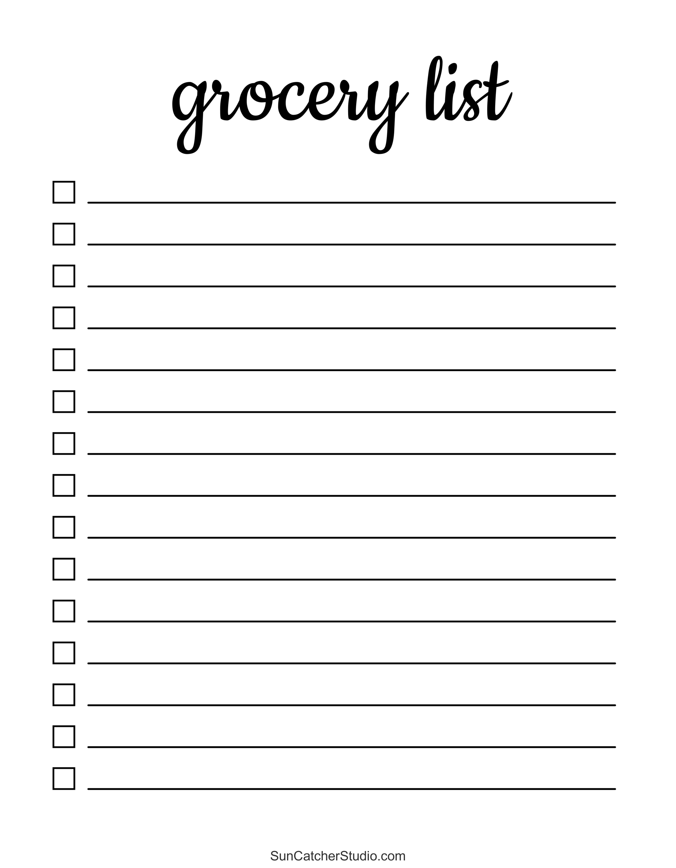 Free Printable Grocery List Templates (Pdf): Shopping Lists – Diy pertaining to Free Printable Grocery List