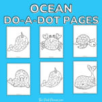 Ocean Dot Marker Pages {Instant Download} | Two Pink Peonies For Ocean Do A Dot Printables Free