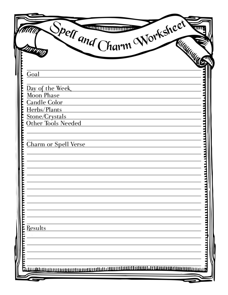 A Year and a Day Witchcraft Free Printables