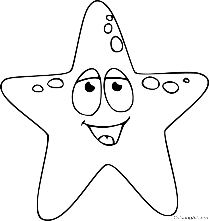 Free Printable Colouring Pages of a Starfish