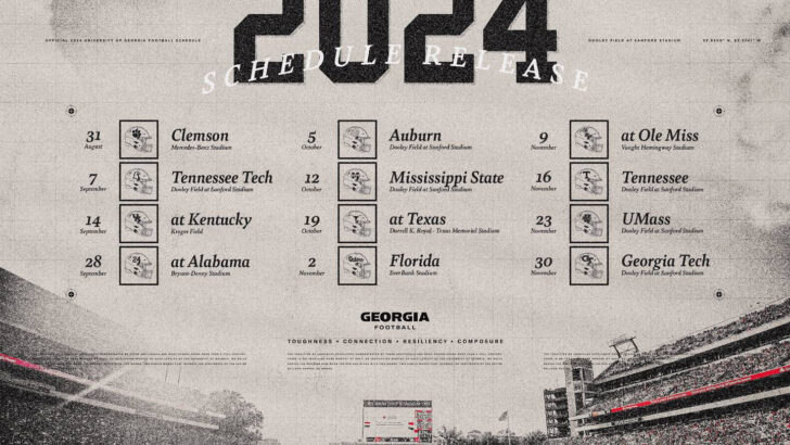 Georgia Bulldogs 2024 Free Printable Schedule