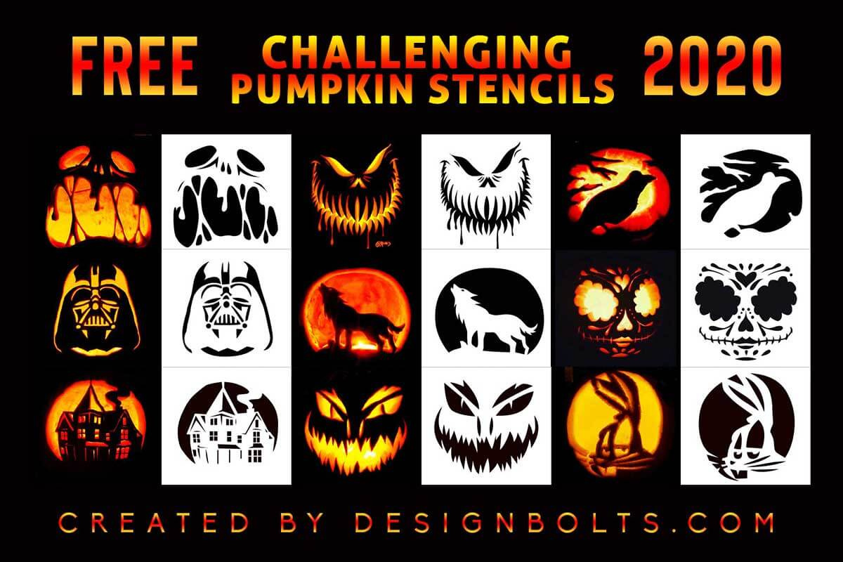 10 Challenging Pumpkin Carving Stencils, Templates &amp;amp; Patterns For with Free Printable Pumpkin Stencils