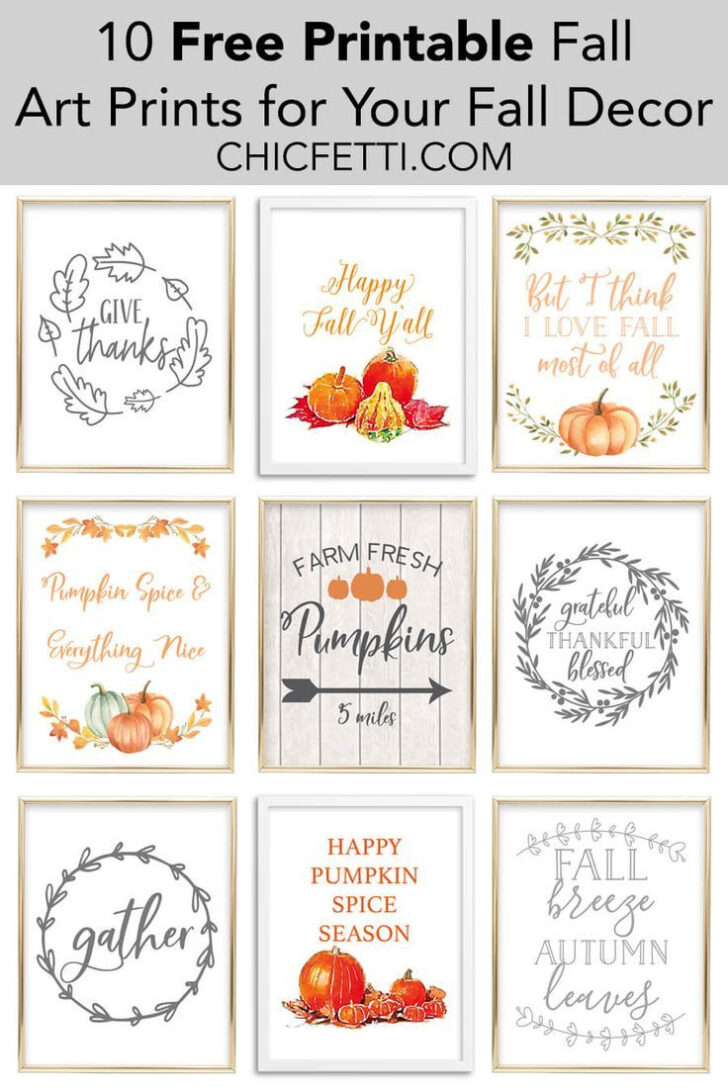 Fall Decor Free Printables For Decor