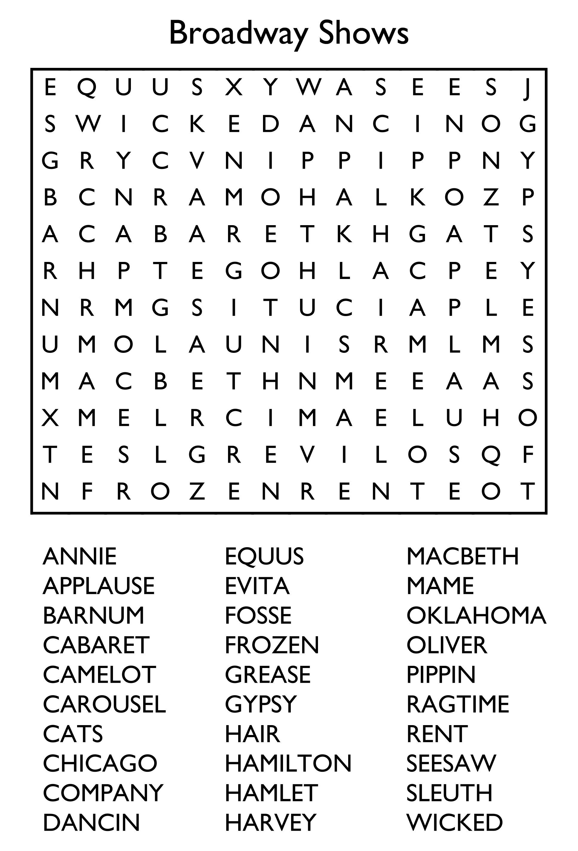 10 Free Printable Word Search Puzzles throughout Printable Puzzles For Adults