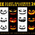 10 Free Scary Halloween Pumpkin Carving Stencils, Printable in Free Pumpkin Carving Patterns Printable