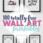 100 Free Printables Wall Art Prints For Your Home   World Of Intended For Free Printables For Decor