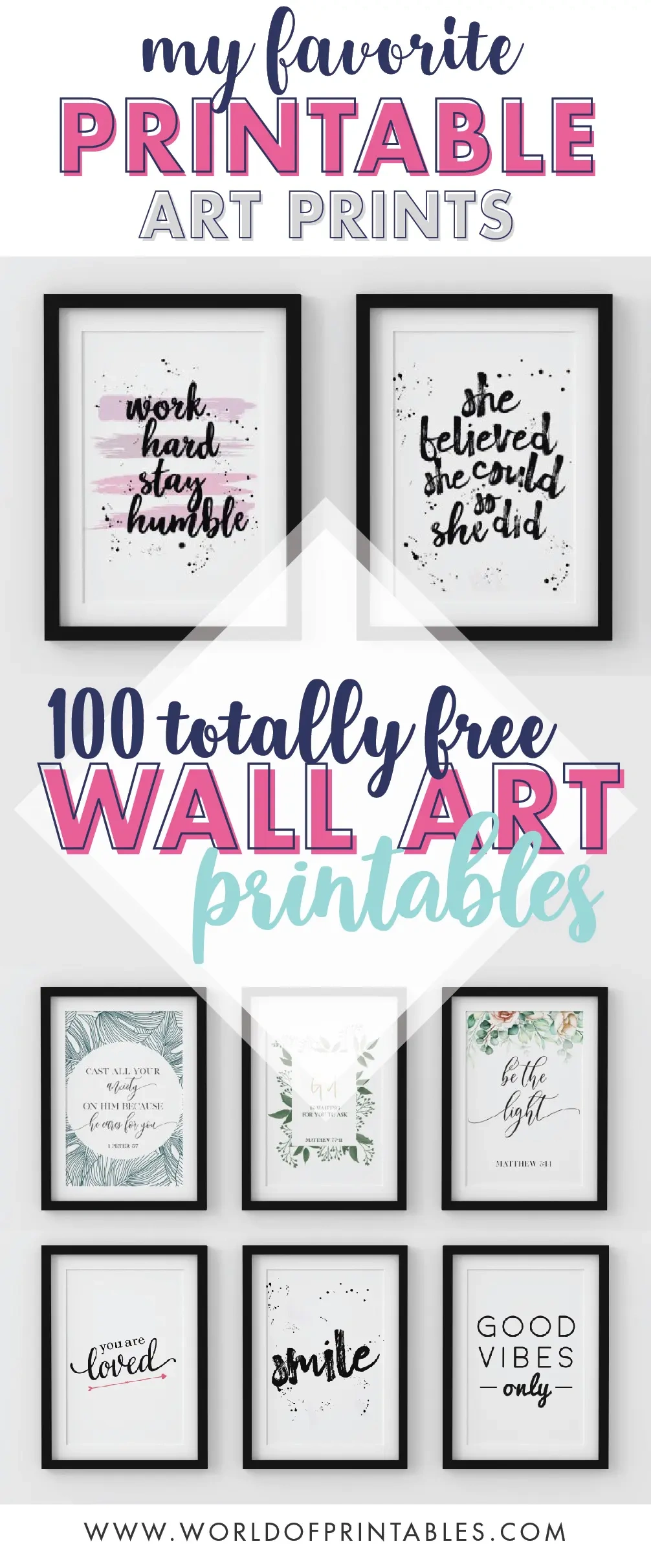 100 Free Printables Wall Art Prints For Your Home - World Of intended for Free Printables For Decor