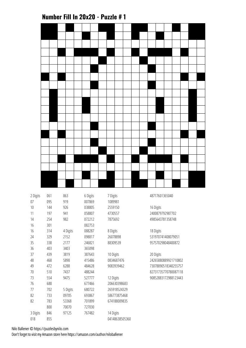 100 Number Fill In Puzzles Volume 4 - Printable Downloadable intended for Printable Fill in Puzzles