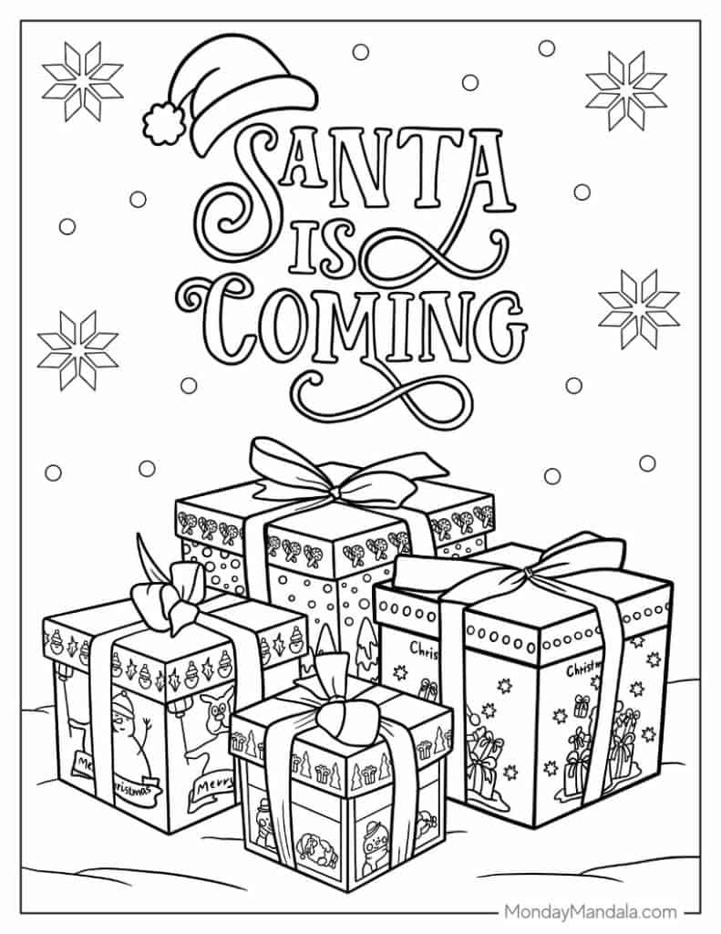 1,000 Christmas Coloring Pages (Free Pdf Printables) for Printable Christmas Coloring Book