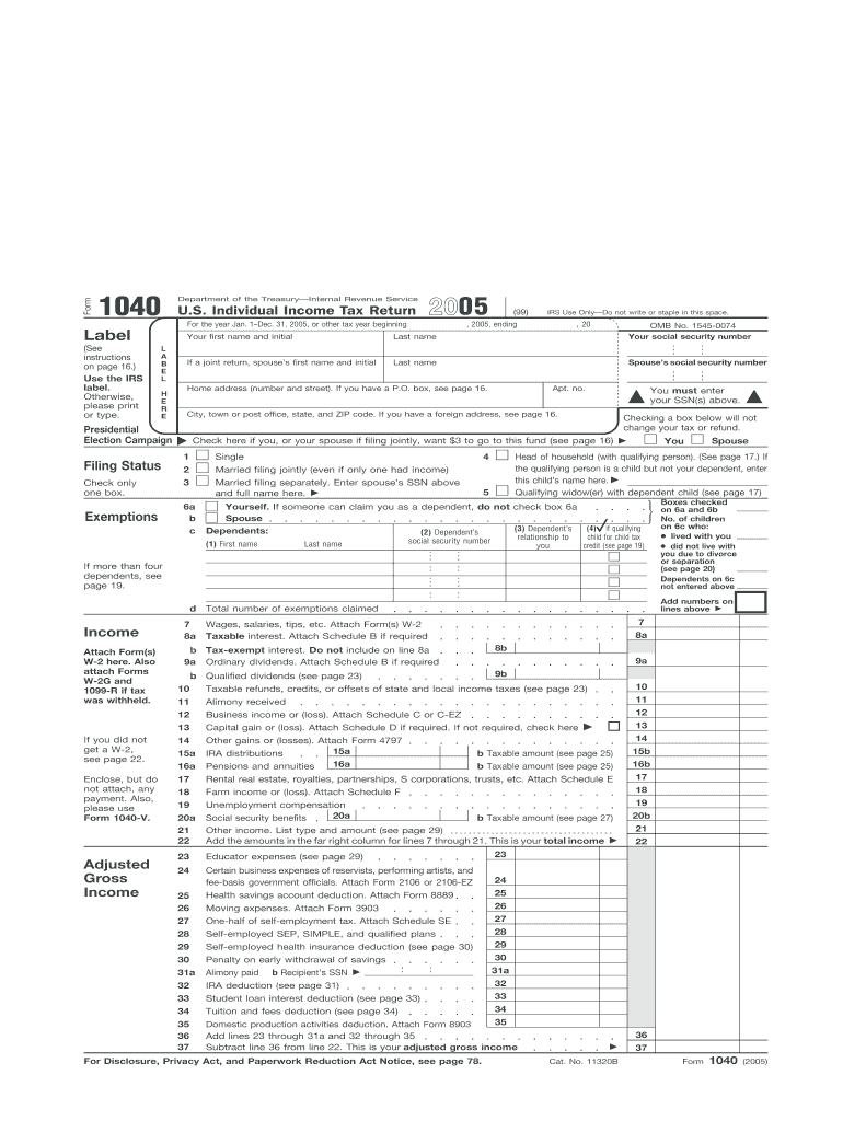 1040 Form 2023: Fill Out &amp;amp; Sign Online | Dochub in 1040 Form 2024 Printable