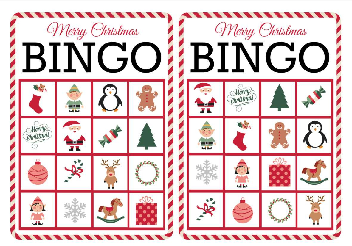 12 Free Printable Christmas Bingo Games For The Family intended for Christmas Bingo Game Printable