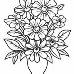 15 Beautiful Flower Coloring Pages For Kids And Adults Intended For Flower Printable Colouring Pages