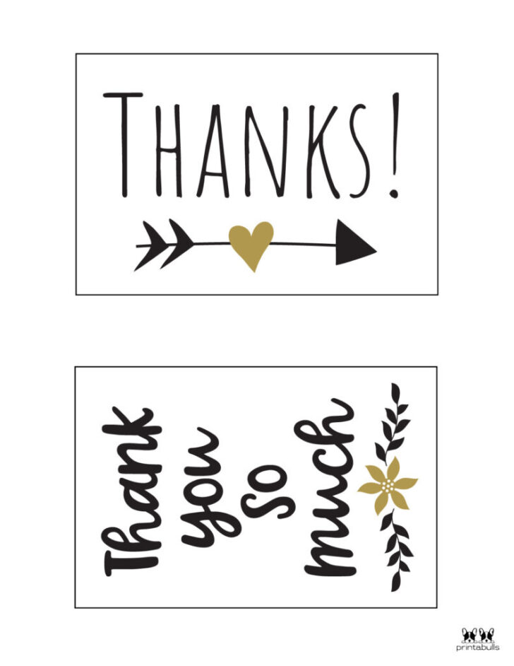 Printable Thank You Cards