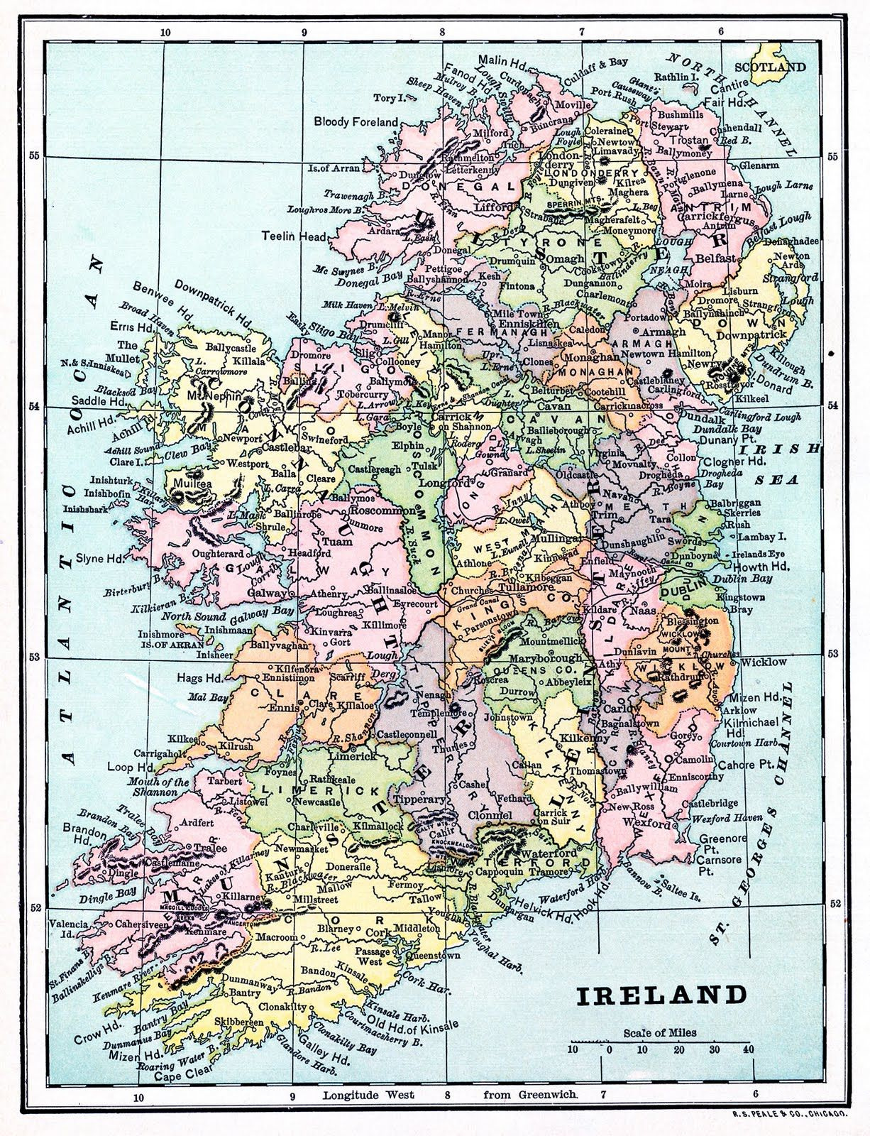 17 Free Printable Maps! for Printable Map of Ireland