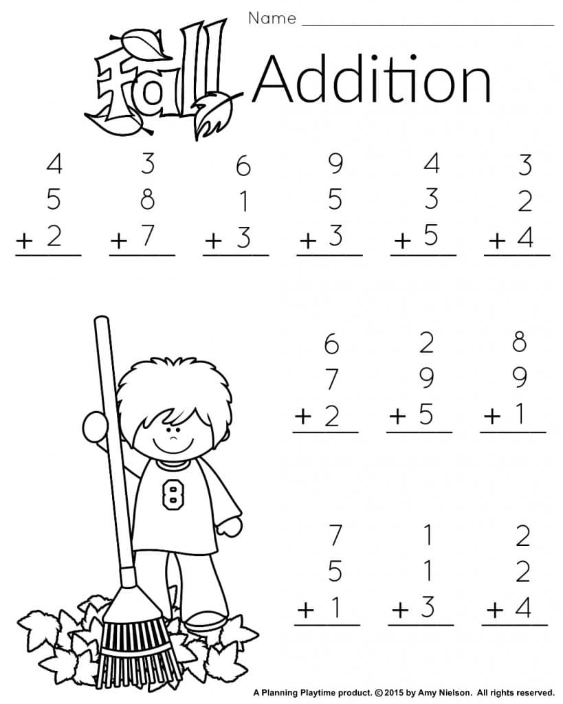 1St Grade Math And Literacy Worksheets With A Freebie! - Planning for Free Printable Worksheets For 1St Grade