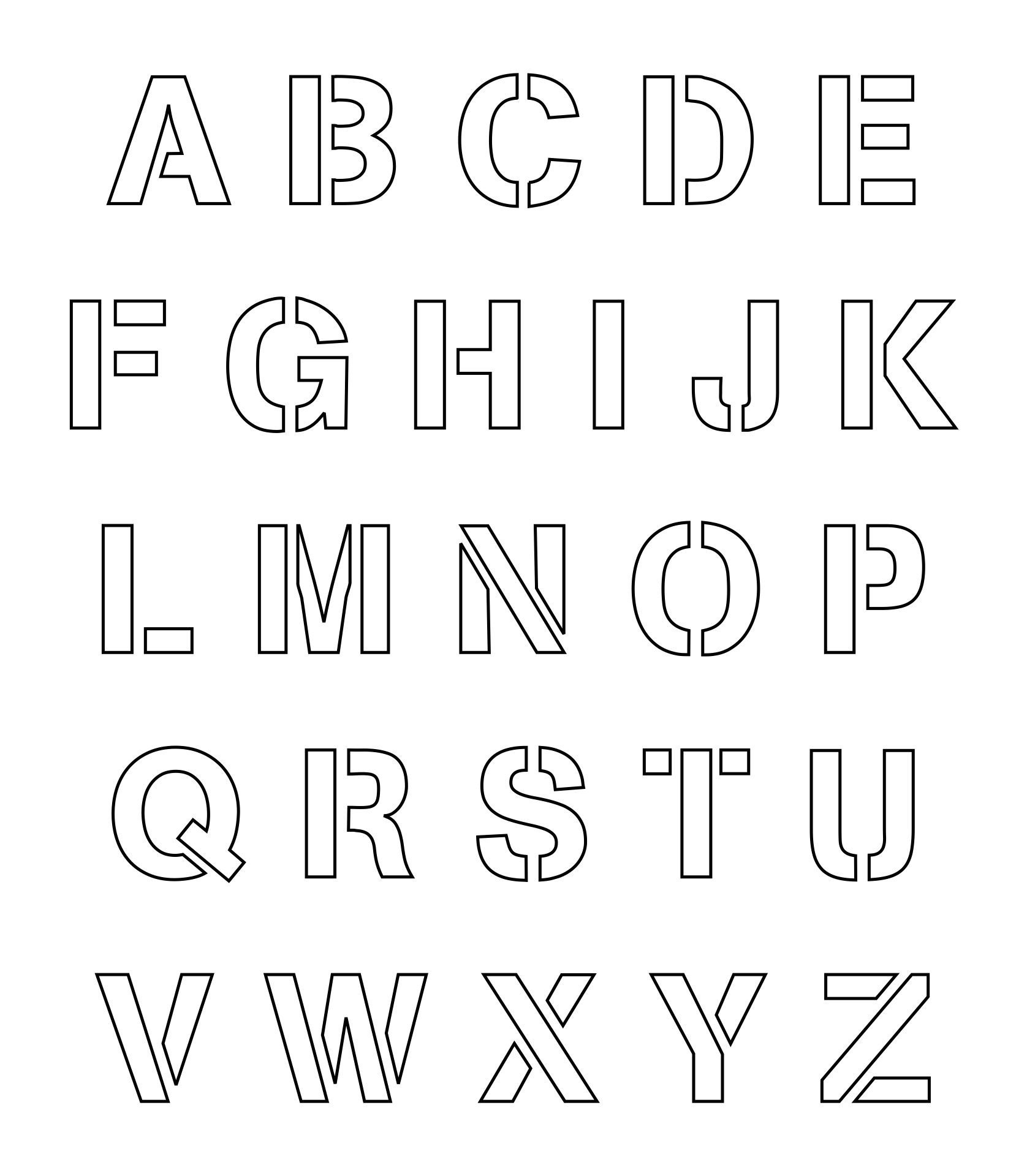 2 Inch Alphabet Letters Template - 10 Free Pdf Printables | Printablee regarding Printable Alphabet Letter Stencils