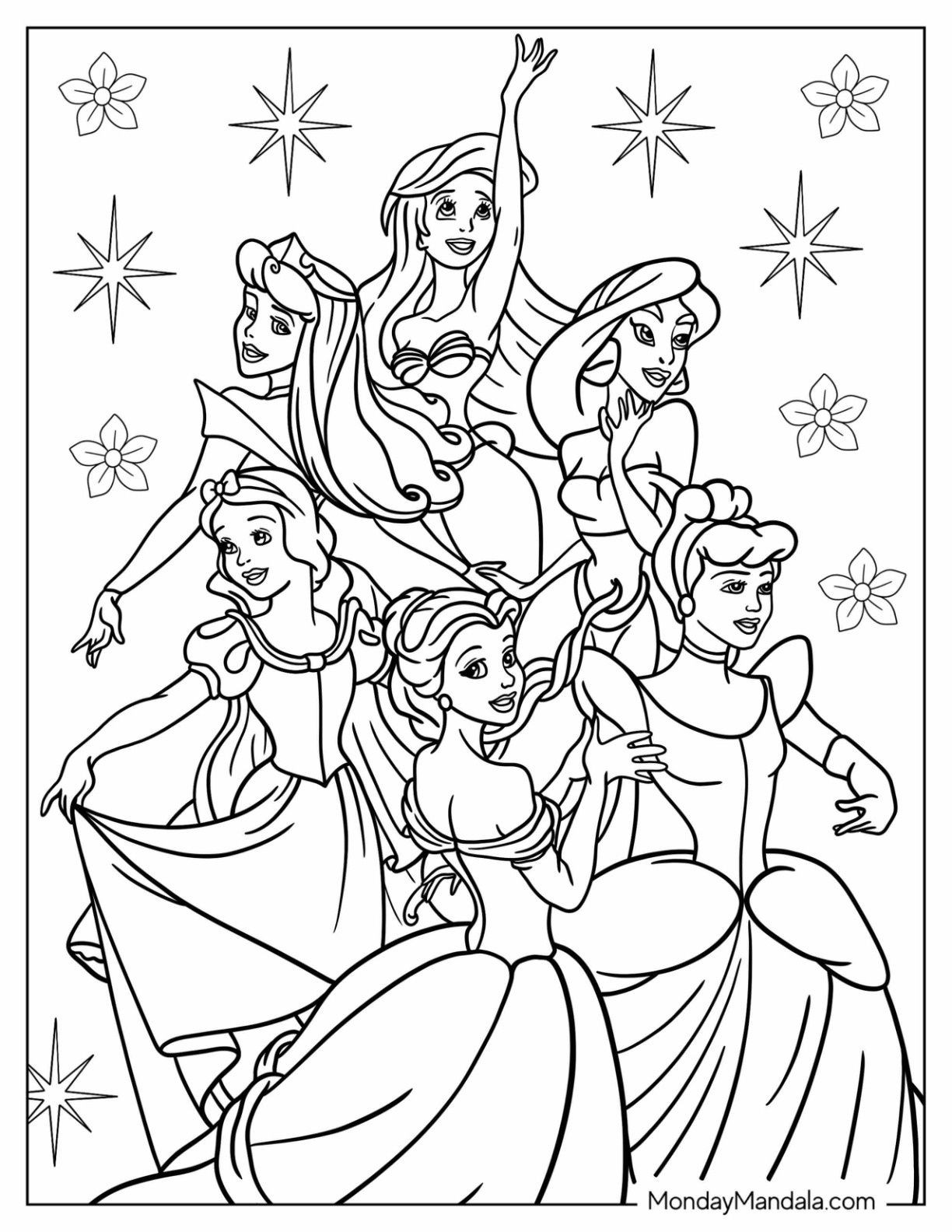 20 Disney Coloring Pages For Adults (Free Pdf Printables) intended for Printable Disney Coloring Pictures