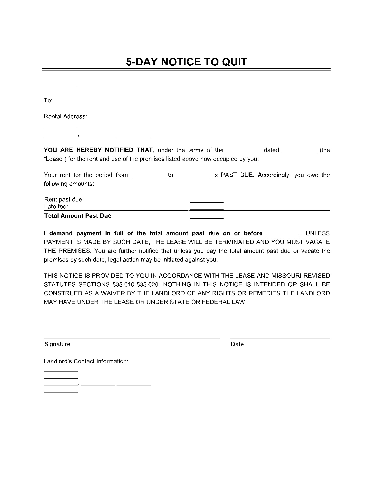 20+ Free Eviction Notice Templates In 2021 | Cocosign in Free Printable NoticeVacate