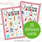 20 Free Printable Christmas Bingo Cards   The Incremental Mama Inside Christmas Bingo Game Printable