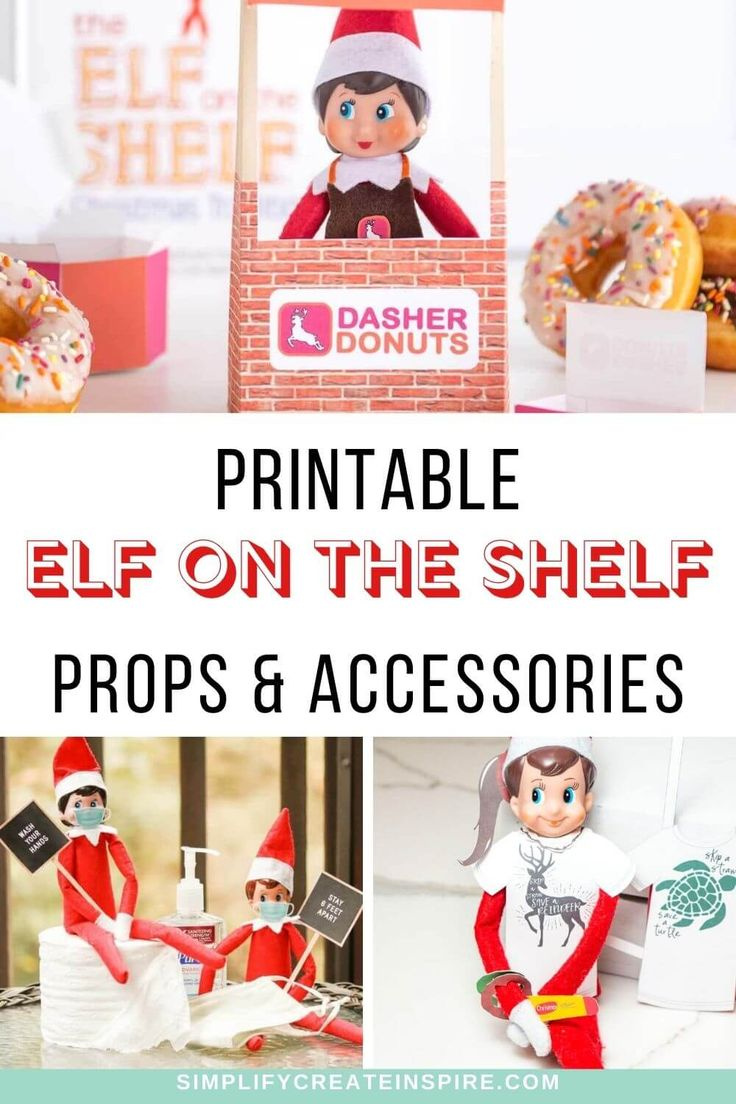 20 Free Printable Elf On The Shelf Props &amp;amp; Accessories in Elf On The Shelf Printable Props