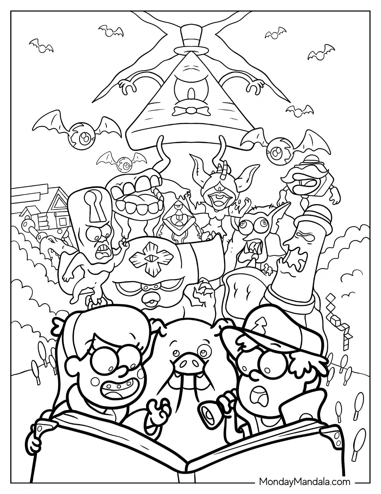 20 Gravity Falls Coloring Pages (Free Pdf Printables) throughout Printable Dipper And Mable