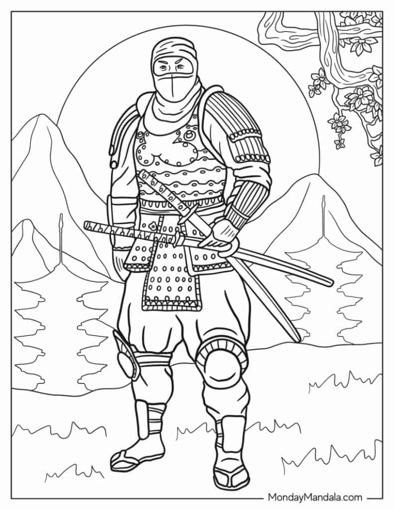 20 Ninja Coloring Pages (Free Pdf Printables) inside Ninja Printables Coloring Sheets