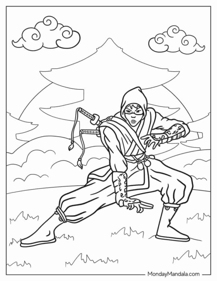 Ninja Printables Coloring Sheets