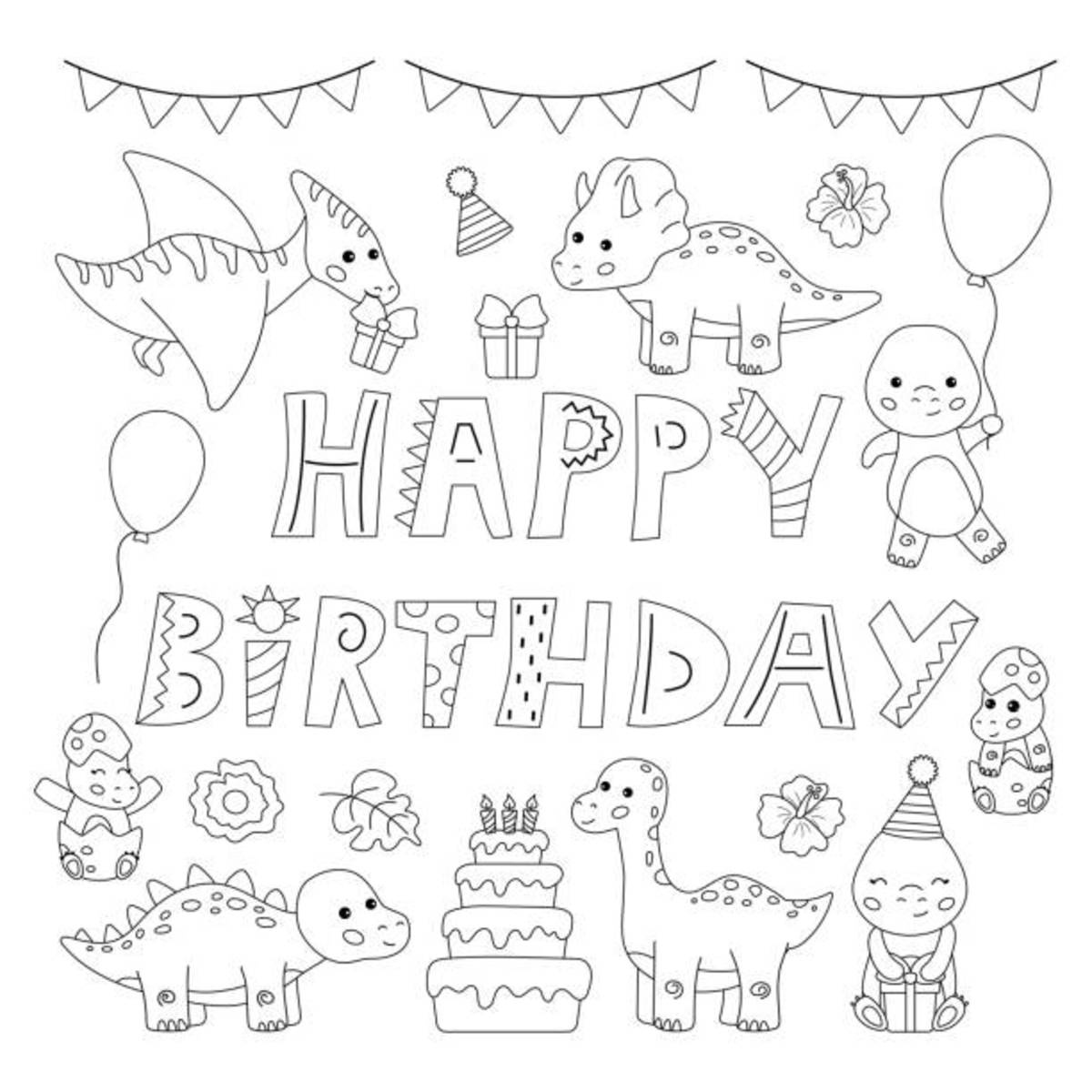 20 Printable Birthday Cards To Color - Parade throughout Birthday Cards Coloring Printable