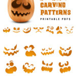 20 Printable Jack O Lantern Pumpkin Carving Patterns For Halloween //  Simple Patterns That Can Make Anyone Look Like A Pro   Etsy Sweden Throughout Printable Jack O Lantern Stencils