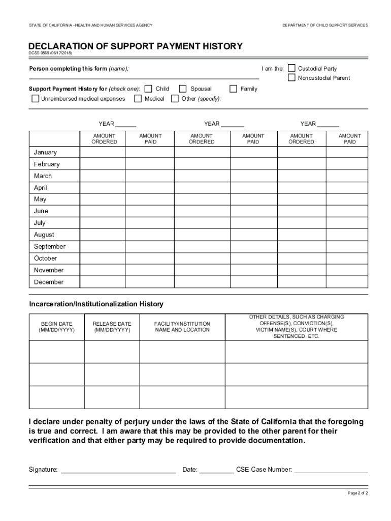 2018-2024 Form Ca Dcss 0569 Fill Online, Printable, Fillable with regard to Child Care Verification Form California 0069 Printable Form