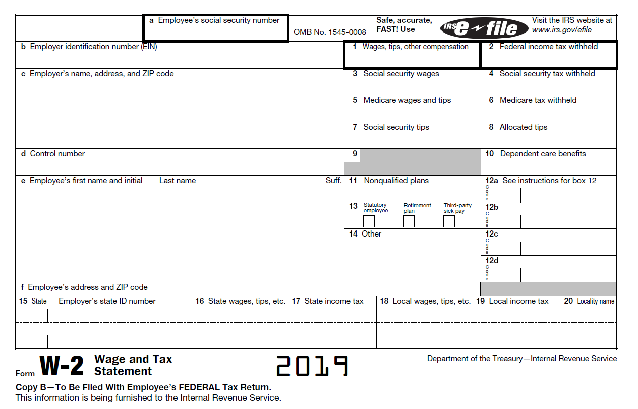 2019 Irs Form W-2: Downloadable And Printable - Cpa Practice Advisor throughout W 2 Form Printable